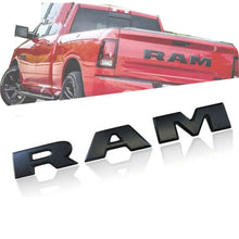 Load image into Gallery viewer, Dodger Ram 1500 Emblem Tailgate Ram Letters Badge Black