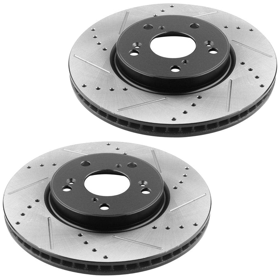 MotorbyMotor Front 292mm Brake Rotors & Brake Pad Kit for Honda Accord