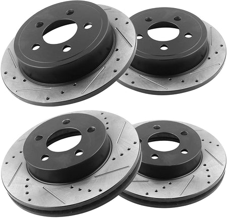 Jeep Liberty 03-07 Brake Kit: Rotors, Ceramic Pads, Cleaner