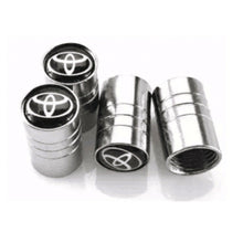 Load image into Gallery viewer, For Toyota Silver Chrome Car Wheel Tire Air Valve Caps Stem Cover with Emblem