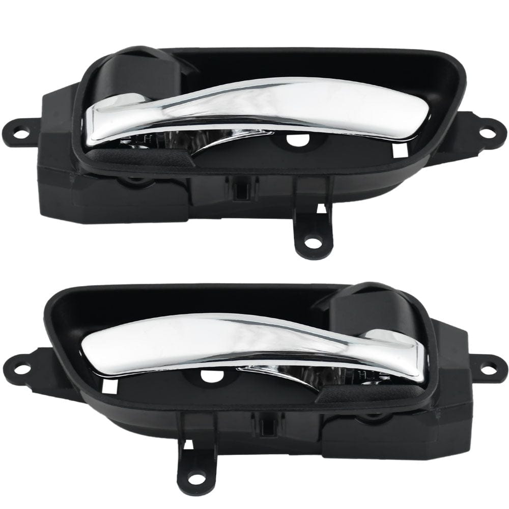 Front or Rear Interior Door Handle Fits for 13-18 Nissan Altima,13-19 Nissan Pathfinder, 15 Nissan Titan, 14 Nissan Armada, 15-19 Nissan Murano Inside Car Door Handle (Chrome with Black Backing)