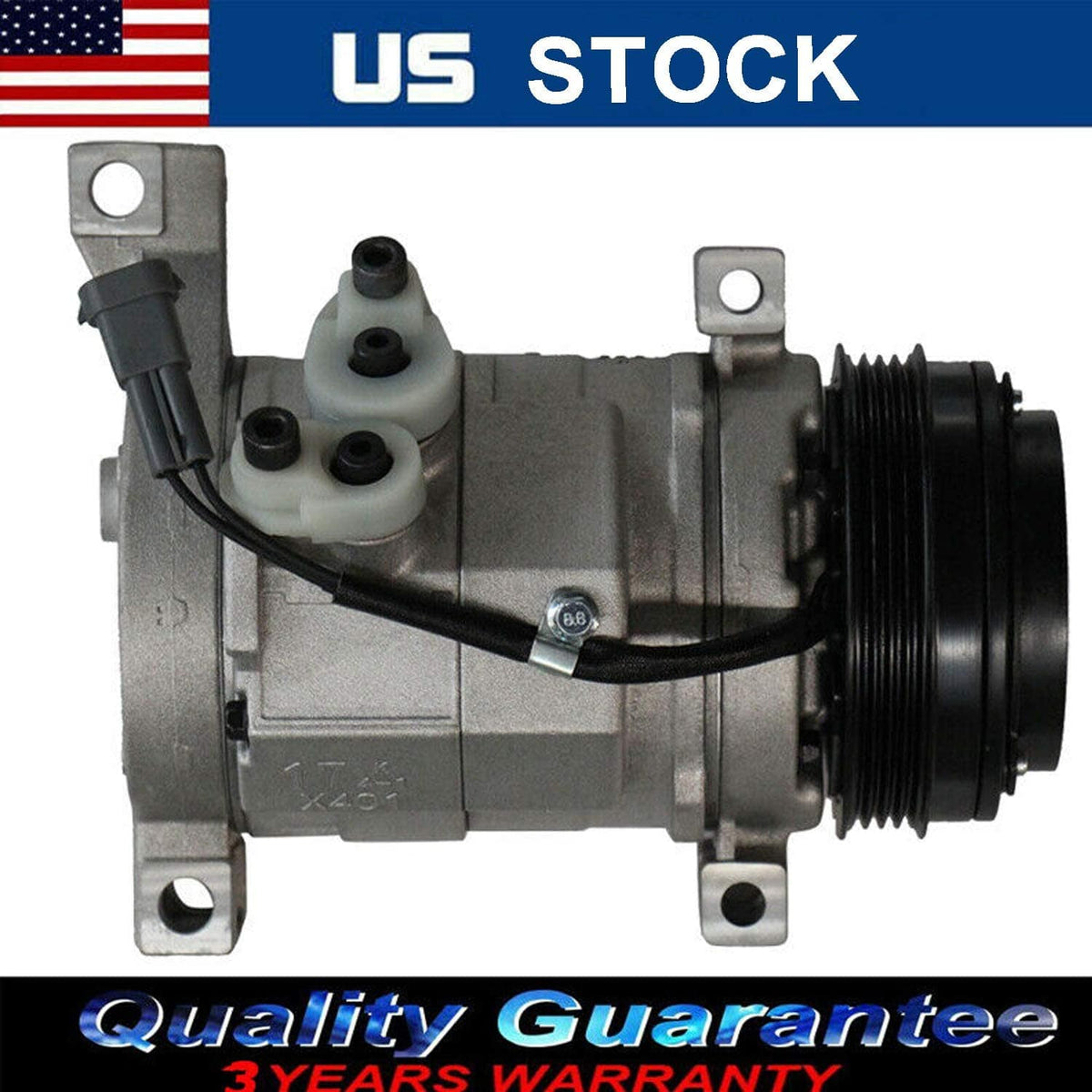 MotorbyMotor A/C Compressor Clutch Fit Cadillac, Chevrolet, GMC Ac Compressor (4.3L 4.8L 5.L 5.7L 6.0L 6.2L 8.1L)