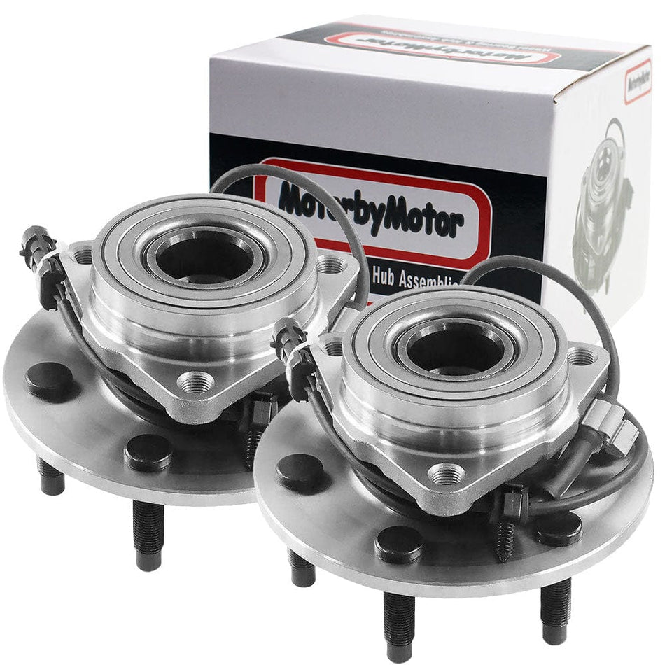 Front Wheel Bearing Fit Chevy, Silverado, Suburban GMC Sierra, Yukon Cadillac Escalade Wheel Hub 6 Lugs, w/ABS,4WD,515036 (2PACK)