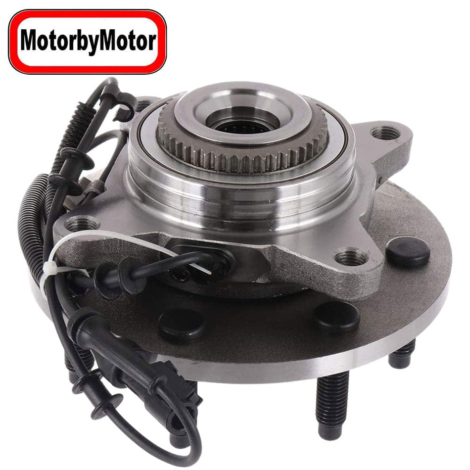 MotorbyMotor 515047 Front Wheel Bearing & Hub Assembly Fits for  2004 2005 Ford F-150 Wheel Hub w/7 Lugs [w/ABS, 4WD 4x4]