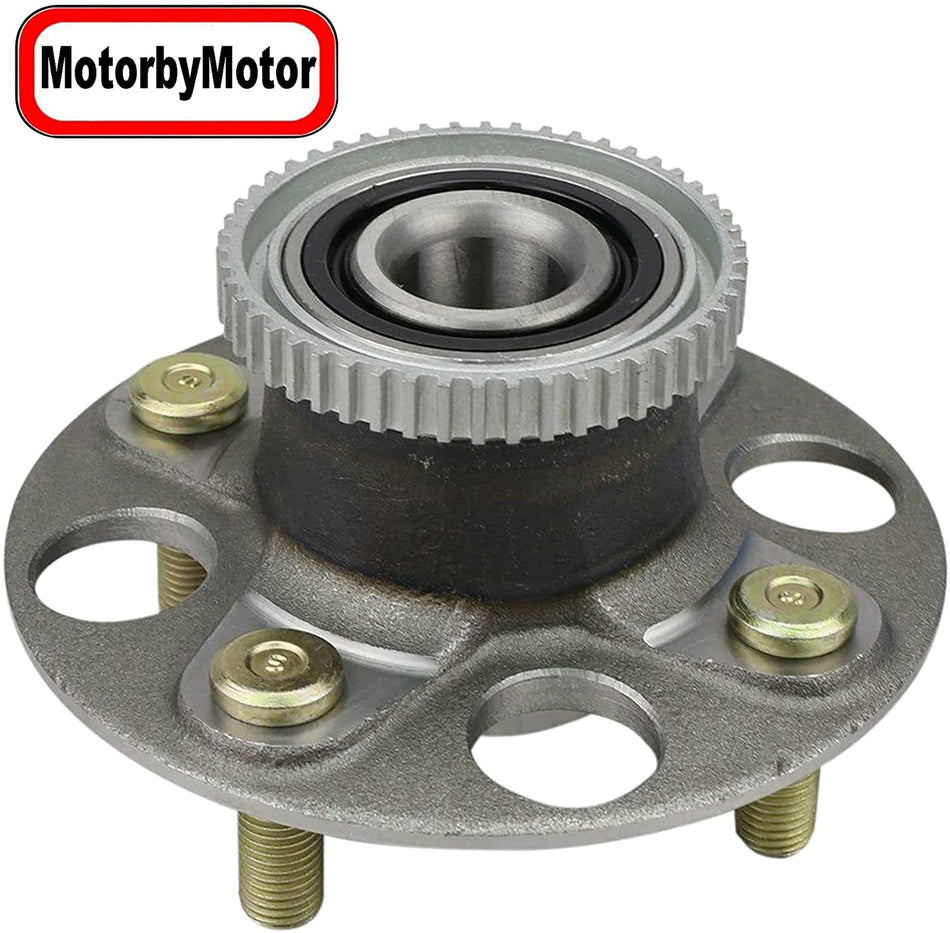 MotorbyMotor 512264 Rear Wheel Bearing and Hub Assembly with 4 Lugs Fits for Honda Insight 2000-2006 Hub Bearing Assembly (ABS Models ONLY)