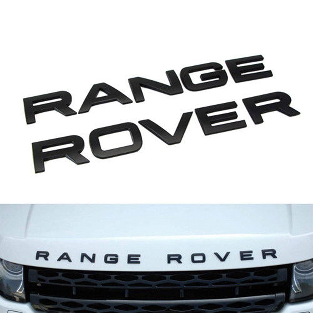 RANGE ROVER Emblem Front Hood Rear Trunk Badge Matte Black