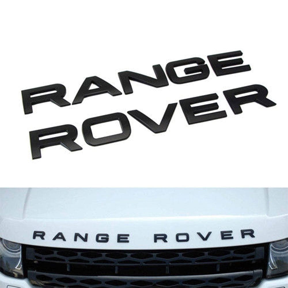 RANGE ROVER Emblem Matte Black Decal Sticker Front Hood Rear Trunk ...