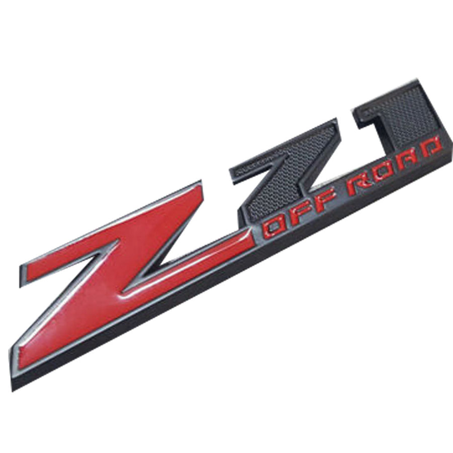 1 Pc Black & Red 10" Z71 OFF ROAD Truck Emblem Decal Badge for Chevy Sierra GMC