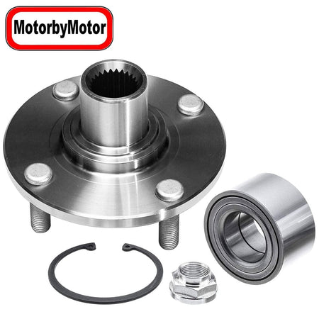 MotorbyMotor 518510 Front Wheel Bearing and Hub Assembly Fits for 2000-2011 Ford Focus Wheel Hub w/4 Lugs w/ABS