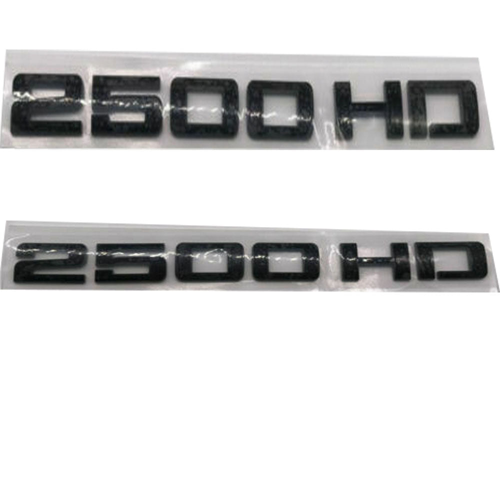 GM Silverado Sierra 2500HD Nameplate Emblems Badges OEM Black 2pcs