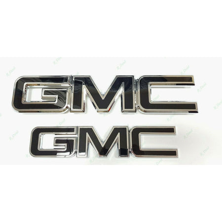 GMC Sierra 1500 2500HD 3500HD Emblem with clips Black Chrome