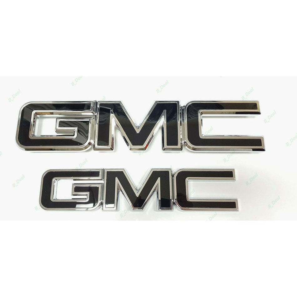 GMC Sierra 1500 2500HD 3500HD Emblem with clips Black Chrome