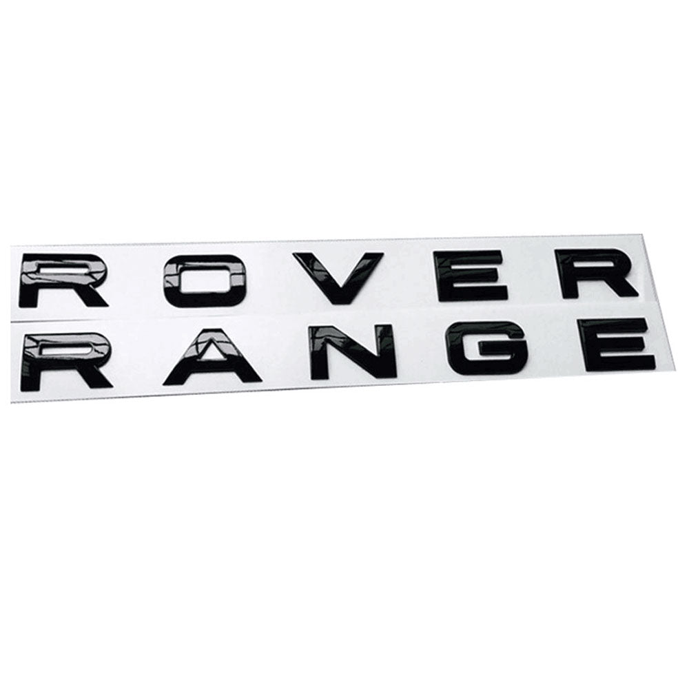 Range Rover Badge 10 Letters Emblem ABS Glossy Black