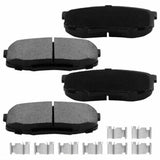 Rear Ceramic Brake Pads w/Hardware Kits Fits for Chrysler Town & Country Dodge Caravan Grand Caravan 2001 - 2007, Chrysler Voyager 2001-2003 (Models w/ Rear Disc Brakes Only)-4 Pack