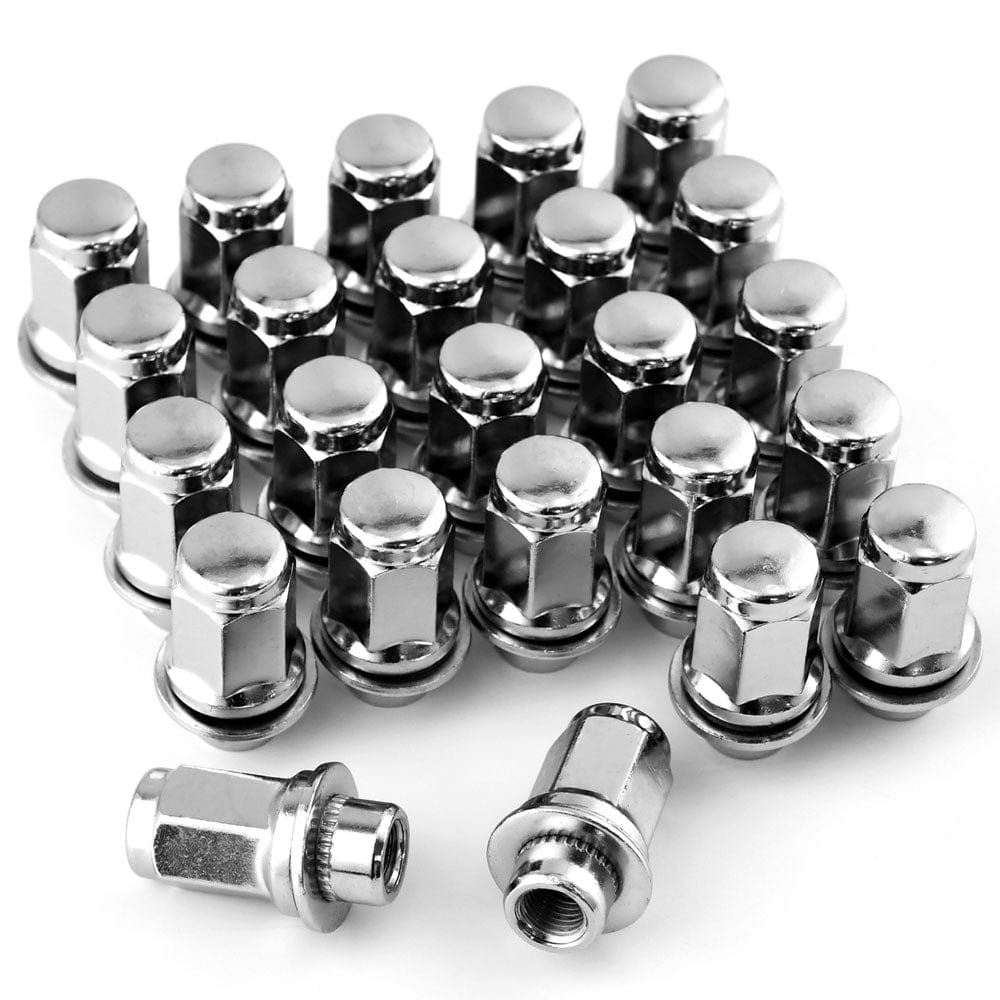 MotorbyMotor 90084-94002 12mmx1.5 Wheel Lug Nuts, Mag Seat Chrome M12x1.5 Lug Nuts Toyota Tacoma, FJ Cruiser 4 Runner Lexus GX