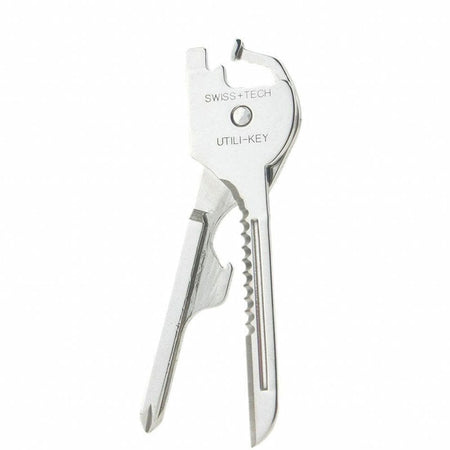 Swiss Tech Utili-Key 6-in-1 EDC Multitool - Stainless Steel Keychain Tool