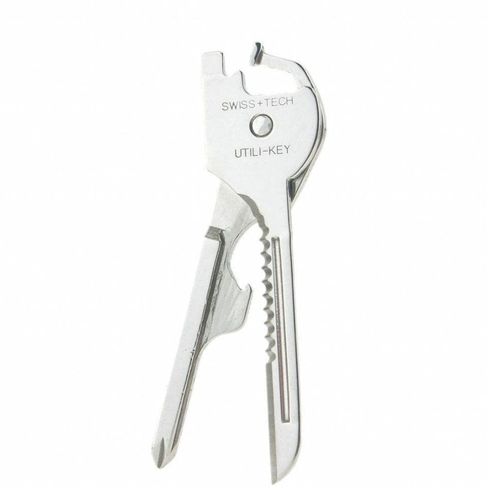 Swiss Tech Utili-Key 6-in-1 EDC Multitool - Stainless Steel Keychain Tool