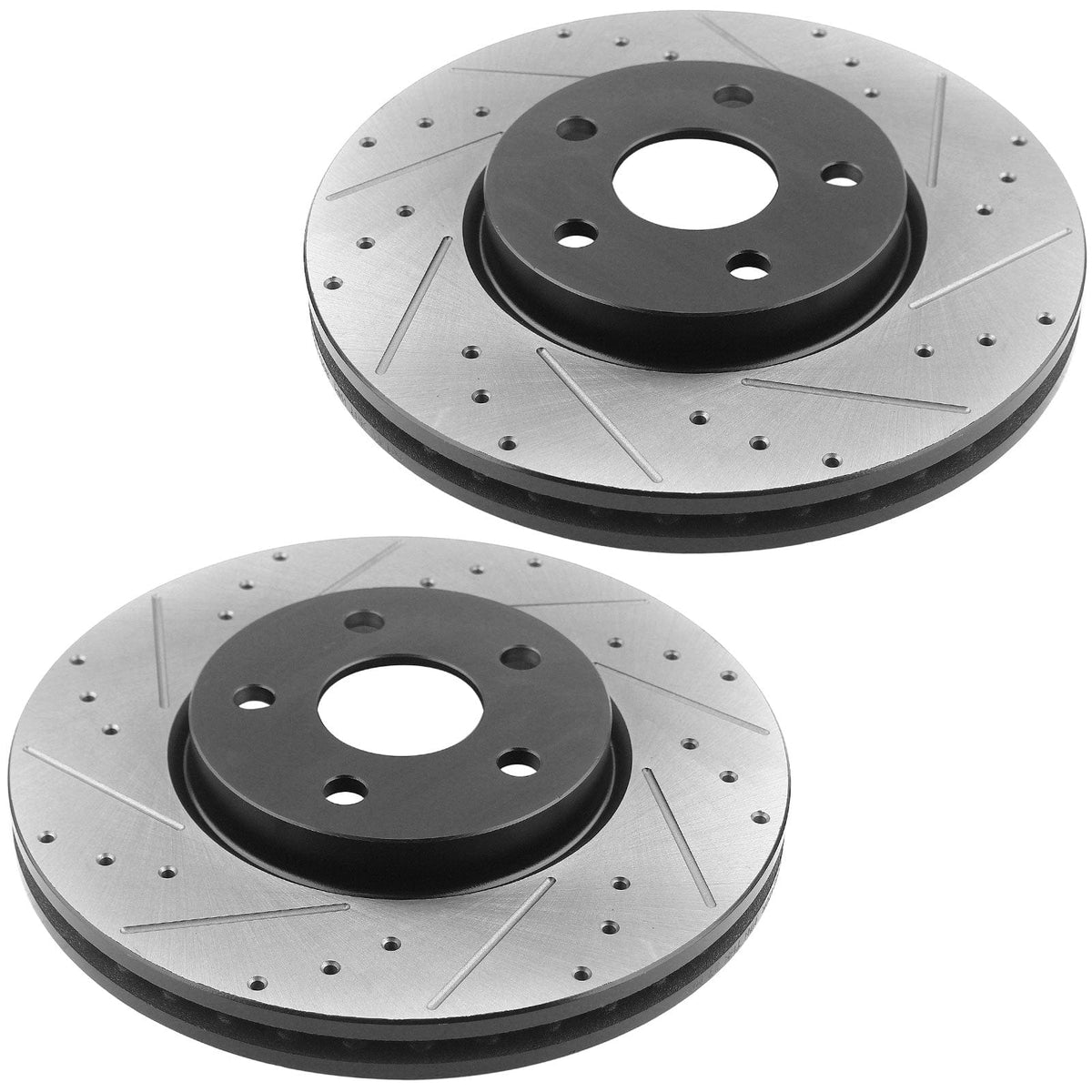 Front Drilled & Slotted Disc Brake Rotors + Ceramic Pads Fits for Acura MDX TL, Honda Odyssey Passport Pilot Ridgeline
