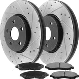 Front Slotted Disc Brake Rotors + Brake Pads For Impala Monte Carlo Lucerne