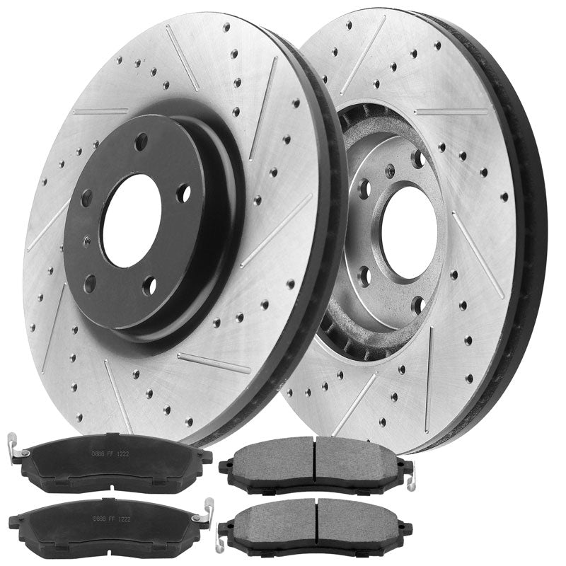 Front Brake Rotors + Pads For Infiniti EX35 M35h M37 M45 M35 FX45 G35 M35 M45