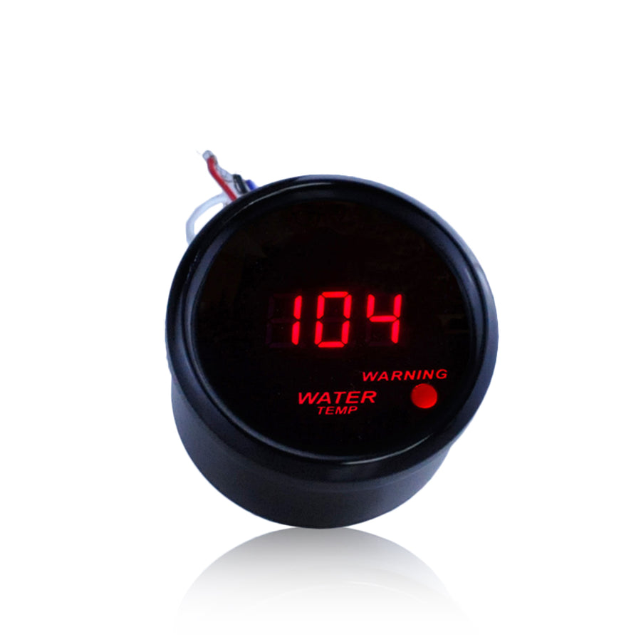 2" 52mm Red Digital LED Electronic Water Temperature Gauge Fahrenheit W/Sensor
