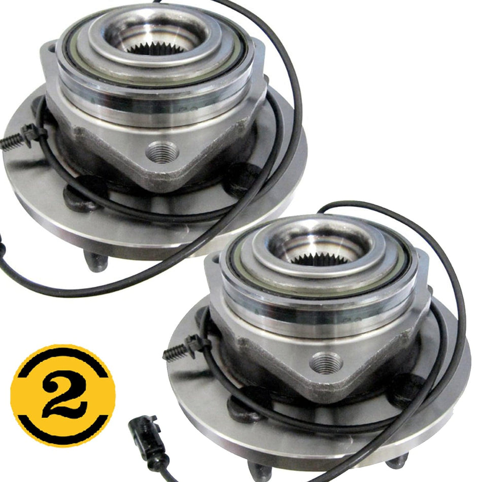 Front Wheel Hub Bearing & Hub Assembly Pair For Dodge Durango Chrysler Aspen