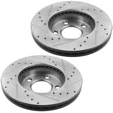 Load image into Gallery viewer, Front (2) Drilled Slotted Rotors (4) Ceramic Brake Pad Fits 99-2004 Ford Mustang