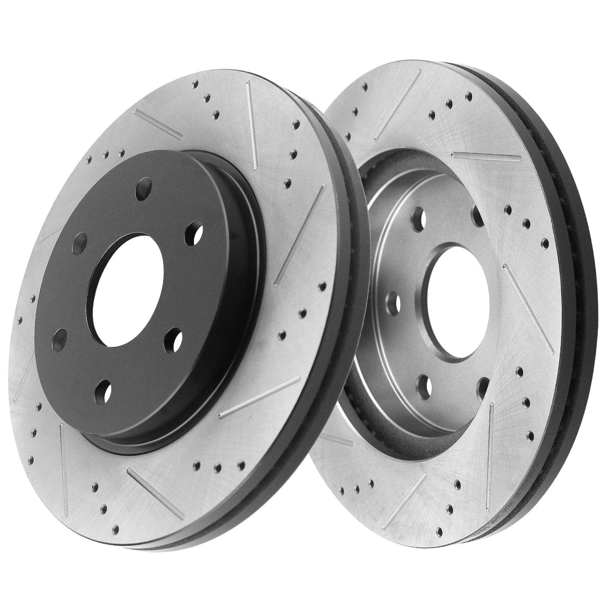 Front Rear Drilled Slotted Disc Brake Rotors + Ceramic Pads + Cleaner Fluid Fits for Chevy Astro/Avalanche 1500 /Silverado 1500 /Suburban 1500 /Tahoe 1500, GMC Safari/Sierra 1500 /Yukon/Yukon XL