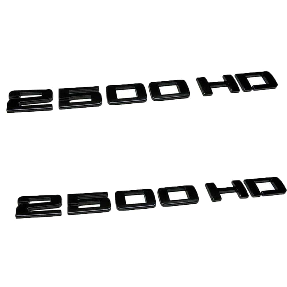 GMC Sierra 2500HD Emblems - 2500HD Letter Glossy Black