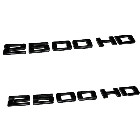 GMC Sierra 2500HD Emblems - 2500HD Letter Glossy Black