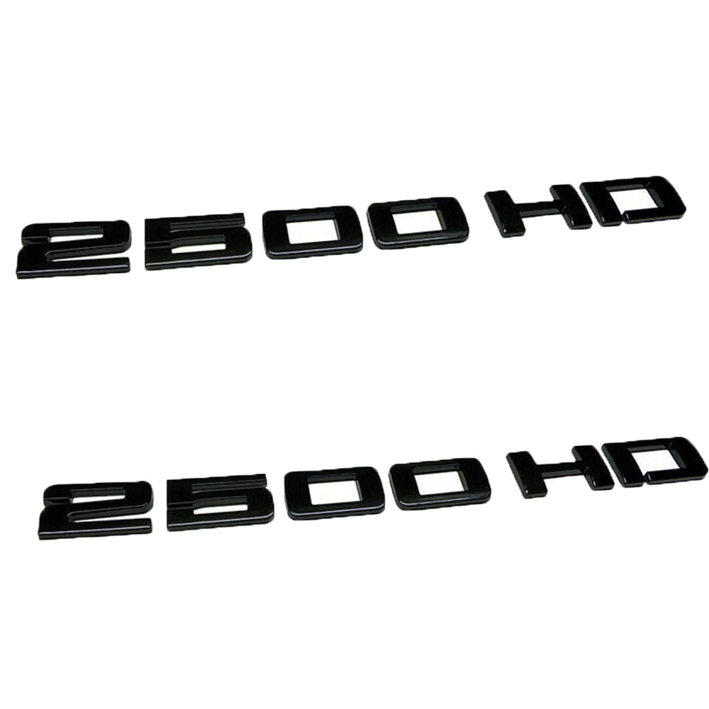 GMC Sierra Chevy Silverado 2500HD Emblems Badges Matte Black