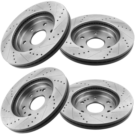 GMC Sierra Front Rear Brake Rotors & Pads & Cleaner Fluid 12066057 D1363