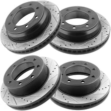 Load image into Gallery viewer, Front &amp; Rear Brake Discs Rotors w/Ceramic Brake Pads w/Cleaner &amp; Fluid Fit Ford Excursion Ford F-250 F-250 Super Duty 8 Lugs-54078 54074