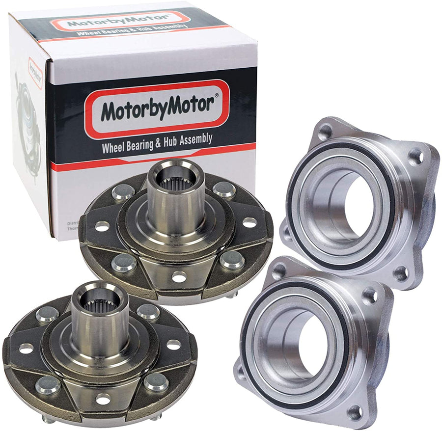 Front Wheel Bearing & Hub Assembly Fits for 1997 Acura CL, 1990-1997 Honda Accord Wheel Hub w/4 Lugs-930-466, 513098-2 Pack