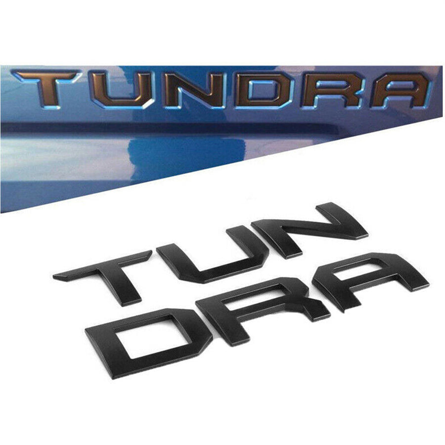Toyota Tundra Emblem Letter Tailgate Insert Badge Matte Black