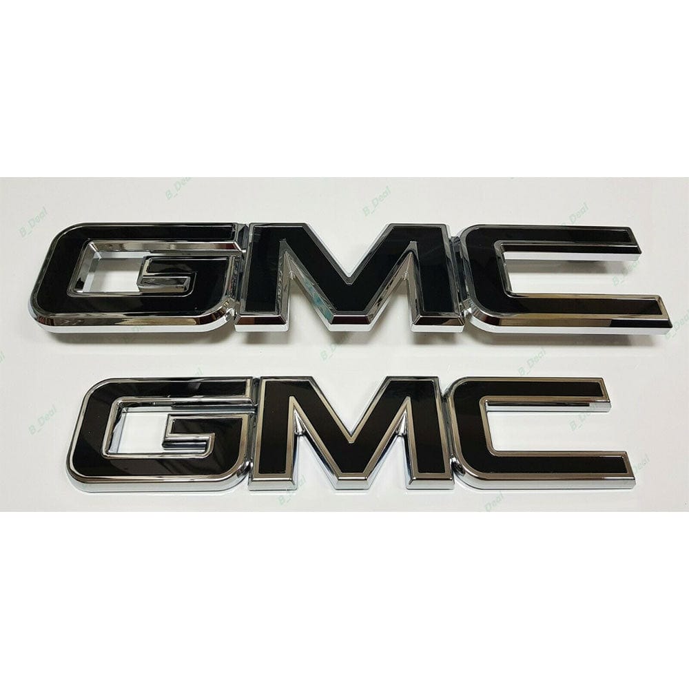 GMC Sierra 1500 2500HD 3500HD Emblem with clips Black Chrome