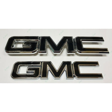GMC Sierra 1500 2500HD 3500HD Emblem with clips Black Chrome