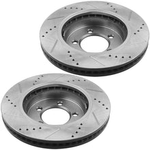 Load image into Gallery viewer, Front Drilled &amp; Slotted Disc Brake Rotors w/Ceramic Pads w/Cleaner &amp; Fluid for Ford Explorer, Ford Explorer Sport Trac, Mercury Mountaineer