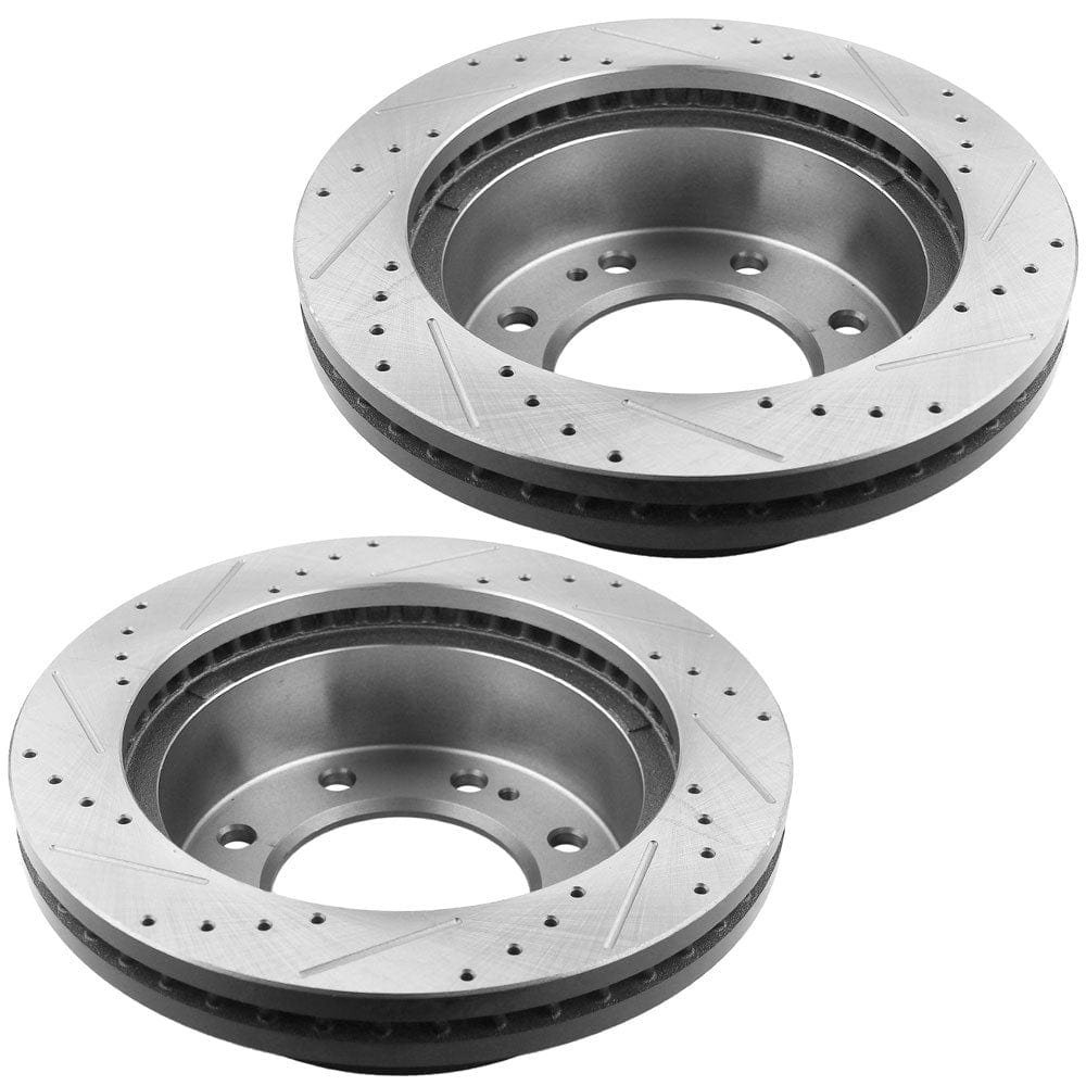 MotorbyMotor Front Brake Rotors 355mm Drilled & Slotted Brake Rotor Fits for Chevrolet 2500HD 3500HD Suburban 3500HD, GMC Sierra 2500HD 3500HD