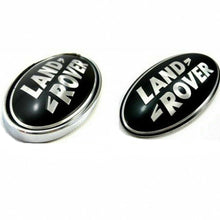 Load image into Gallery viewer, Rover Emblem Grill Tailgate Badge Black Silver (PAIR)