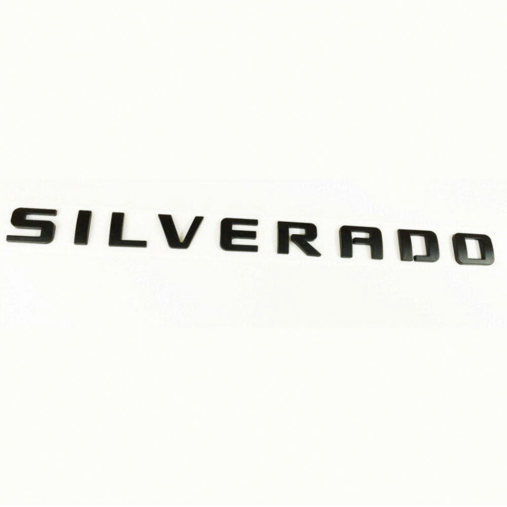 Chevy SILVERADO Emblem letter Badge Gloss Black
