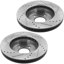 Load image into Gallery viewer, MotorbyMotor Front Brake Rotors &amp; Brake Pad 288mm Drilled &amp; Slotted Including CLEANER DOT4 FLUID Fits for Jeep Liberty 2002-2007