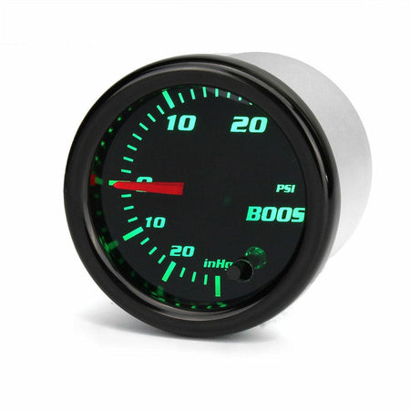 2'' 52mm 7 Color LED Mechanical Turbo Boost PSI Pressure Vacuum Gauge Meter 12V RB-TB-CP