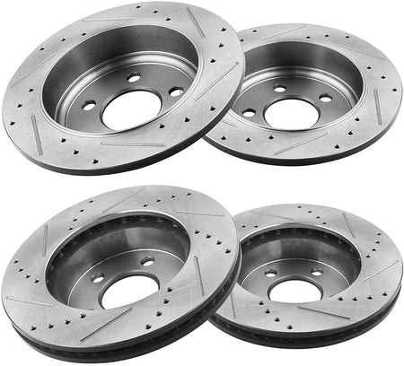 Jeep Liberty 03-07 Brake Kit: Rotors, Ceramic Pads, Cleaner