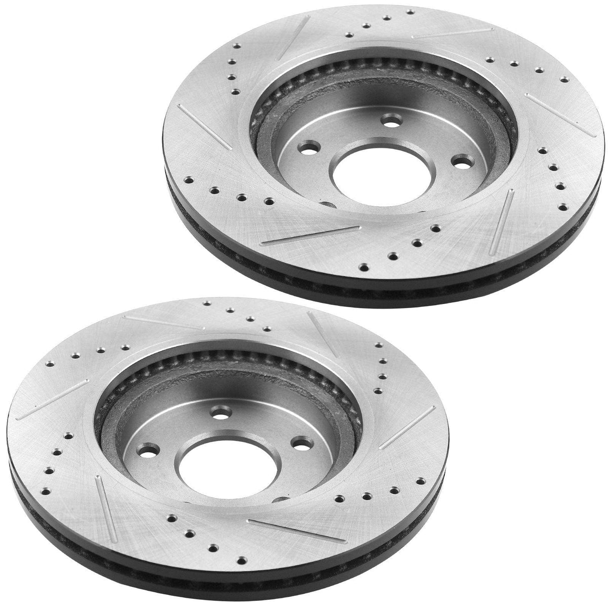 MotorbyMotor Rear Brake Rotors 291.8mm Drilled & Slotted Brake Rotor Fits for Nissan Leaf 11-17, Nissan Rogue 08-14, Nissan 350Z 03-05, Infiniti G35 03-05