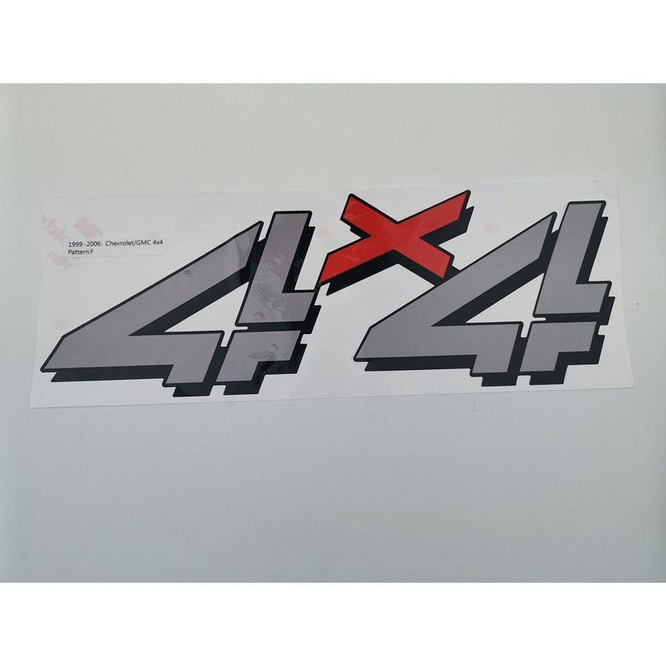 Set of 2 4x4 decals for 1999 - 2006 Chevy Silverado - F - bed side 1500 2500 HD