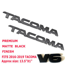Load image into Gallery viewer, Toyota Tacoma V6 Emblem Kit Matte Black