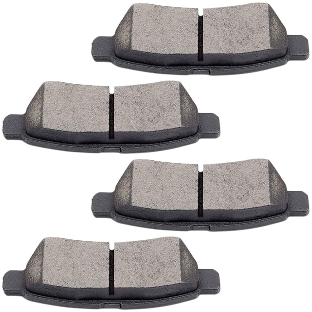 MotorbyMotor Rear Ceramic Brake Pads with Hardware Kits Nissan Frontier 2005-2009, Nissan Xterra 2005-2015, Suzuki Equator 2009-2012 Low Dust Brake Pad