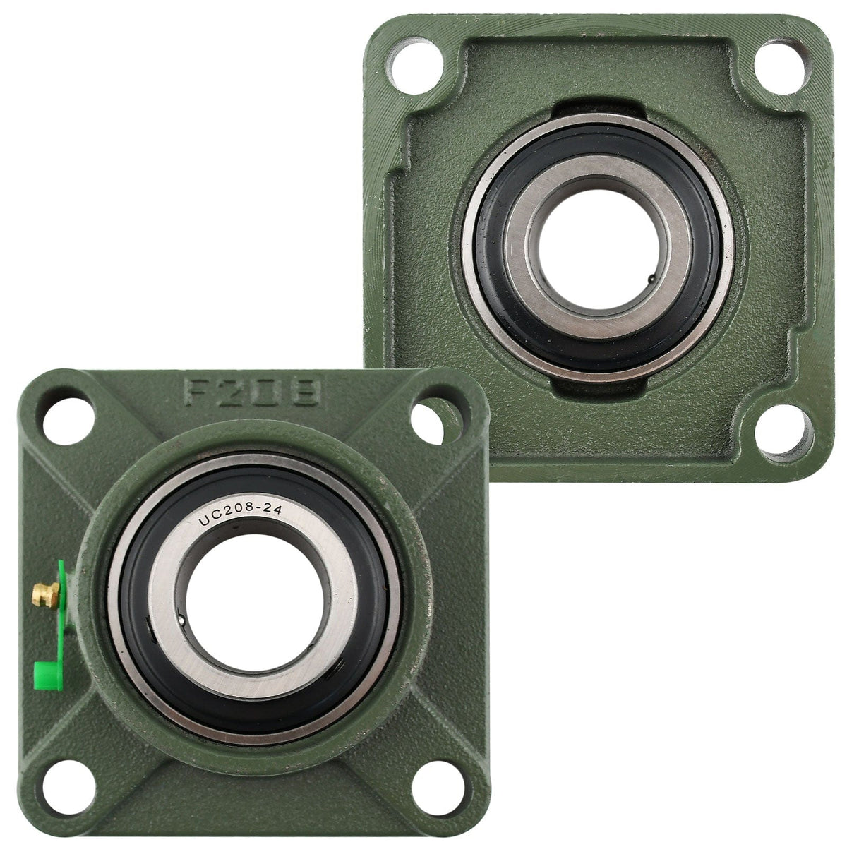 UCP208-24 Solid Pillow Block Flange Mounted Bearing-1-1/2" Bore 2 Bolt -Self Aligning-Pillow Block Bearing-2Pack