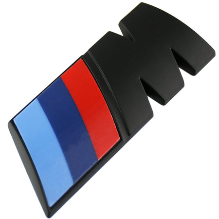 BMW M Sport Emblem 51147898226 - Genuine OEM Matte Black Tri-Color Badge